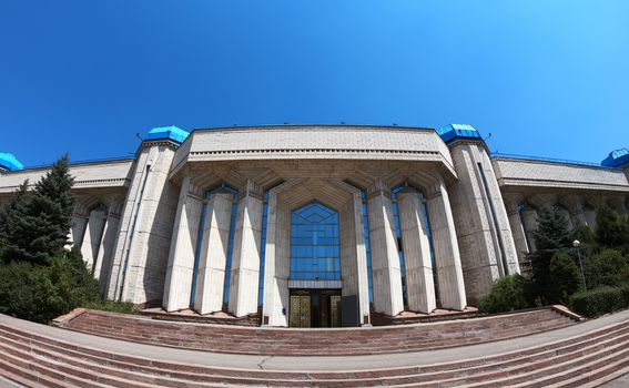 ALMATY, KAZAKHSTAN - July 16, 2019: The Central State Museum of Kazakhstan was built in the city in 1985.