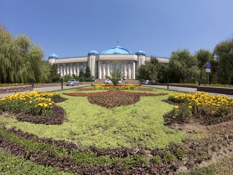 ALMATY, KAZAKHSTAN - July 16, 2019: The Central State Museum of Kazakhstan was built in the city in 1985.