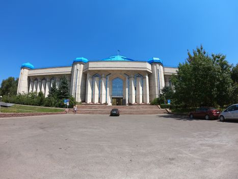 ALMATY, KAZAKHSTAN - July 16, 2019: The Central State Museum of Kazakhstan was built in the city in 1985.