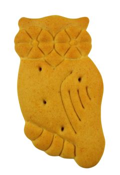 Animal shaped cookie isolated on white background. Clipping Path included.