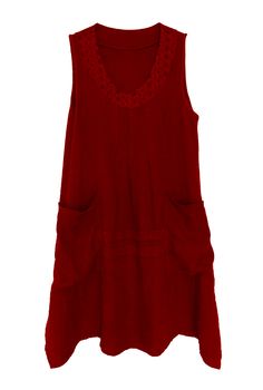 Red dress isolated on white. Clipping Path included.