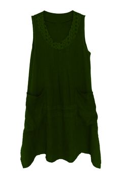 Green dress isolated on white. Clipping Path included.