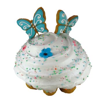 Easter cake isolated on white. Clipping Path included.