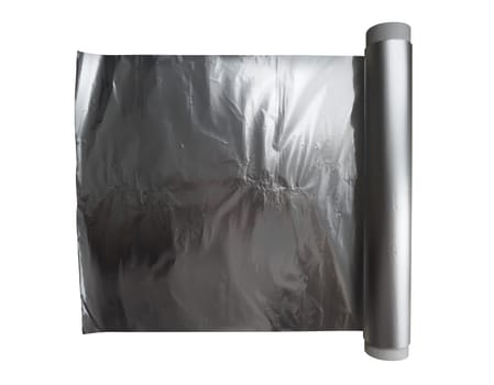 Foil roll isolated on white. Clipping Path included.