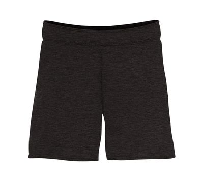 Black gym shorts isolated on white. Clipping Path included.
