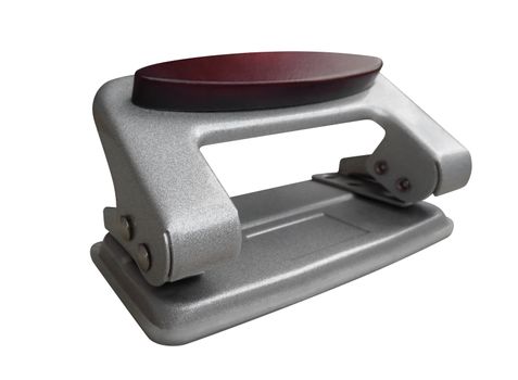 Hole puncher isolated on a white. Clipping path included.