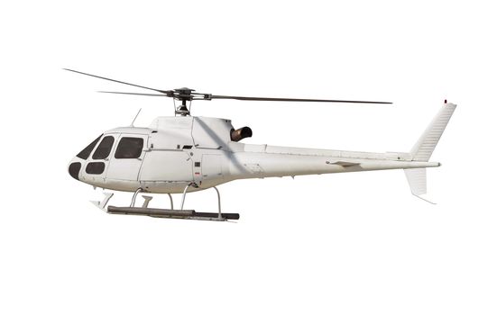 Helicopter isolated on white. Photo with clipping path.