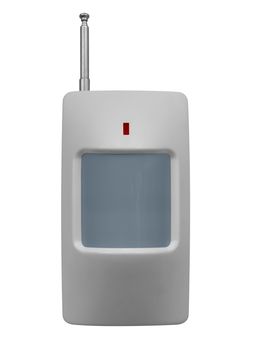 Infrared movement sensor isolated on a white. Clipping path included.
