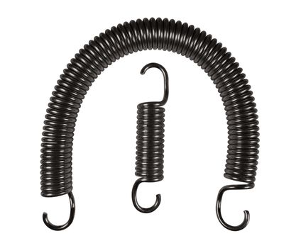 Metal springs isolated on white. Photo with clipping path.