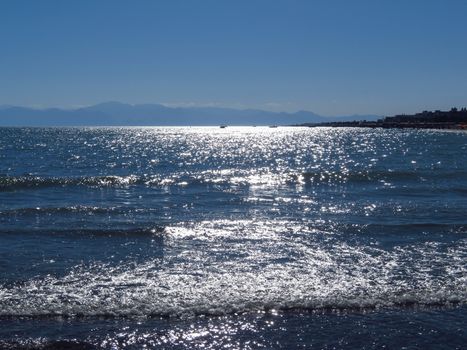 View of Mediterranean sea in Turkey, Belek