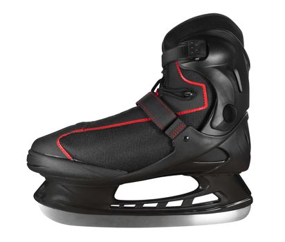 Black skates isolated on a white background with clipping path.