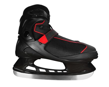 Black skates isolated on a white background with clipping path.