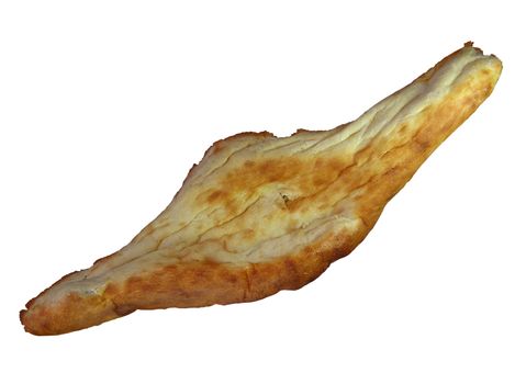 Shotis puri - Georgian bread isolated on white. Clipping Path included.