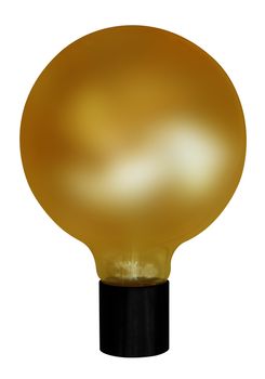 Yellow Electric Bulb isolated on white. Clipping path included.