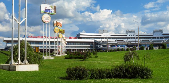 Minsk, Belarus - July 14, 2018: Minsk National Airport former name Minsk-2 is the main international airport in Belarus.