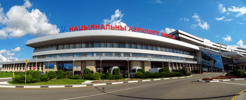 Minsk, Belarus - July 14, 2018: Minsk National Airport former name Minsk-2 is the main international airport in Belarus.