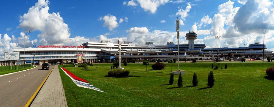 Minsk, Belarus - July 14, 2018: Minsk National Airport former name Minsk-2 is the main international airport in Belarus.