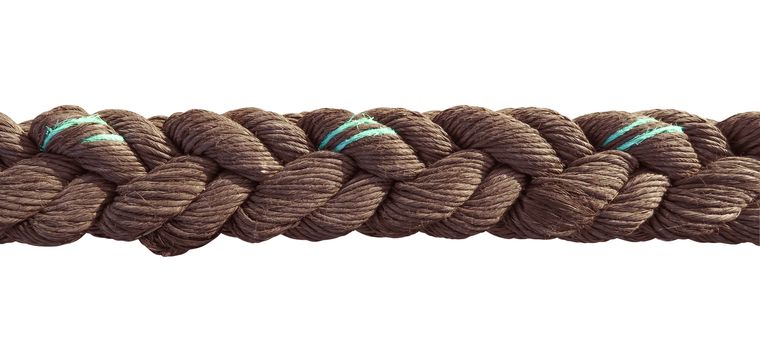 Rope isolated on white with Clipping Path