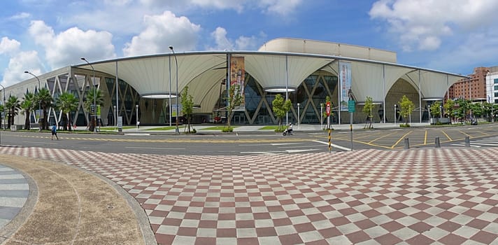 KAOHSIUNG, TAIWAN -- JULY 1, 2014: The Da Dong Art Center is a multi-functional art space for performances and exhibitions with a modern design and is located in the suburbs of Kaohsiung City. 