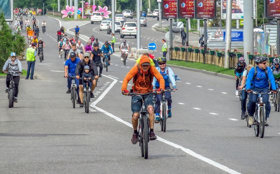 ALMATY, KAZAKHSTAN - MAY 21, 2017: Urban cycling marathon in the streets of the Almaty city. This is a periodically held event in the city.

Almaty, Kazakhstan - May 21, 2017: Urban cycling marathon in the streets of the Almaty city. This is a periodically held event in the city.