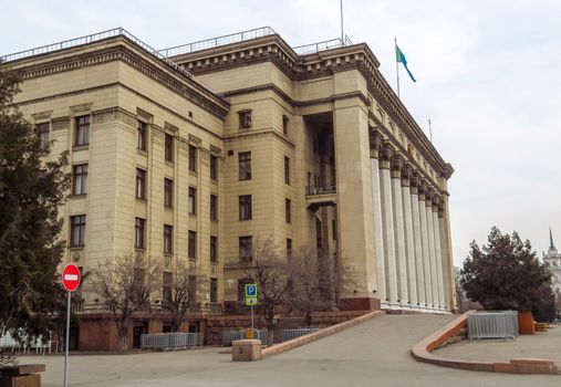 ALMATY, KAZAKHSTAN - MARCH 26, 2017: Old Government House in Almaty, Kazakhstan.

Almaty, Kazakhstan - March 26, 2017: Old Government House in Almaty, Kazakhstan.