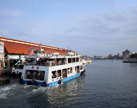 The ferry across Kaohsiung harbor is becoming a very popular tourist destination
