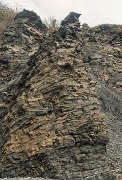 Cliffs along the South Coast of Cornwall UK.