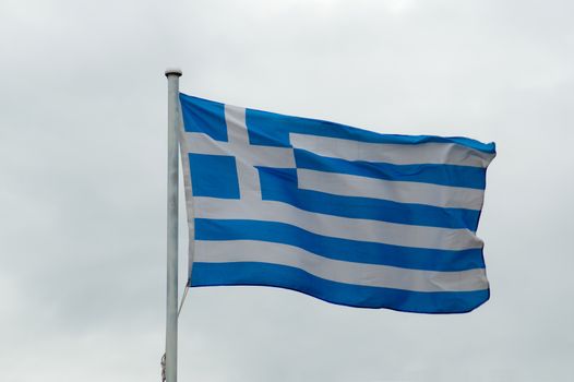 Greek Flag in wind