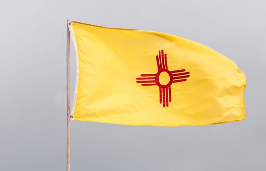 New Mexico Flag in Wind