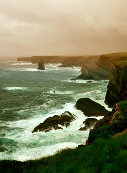 The Atlantic coast in the West of Ireland.