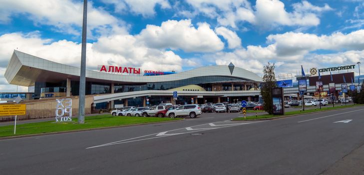 Almaty, Kazakhstan - June 11, 2017: Airport of Almaty is the largest international airport in Kazakhstan.