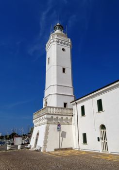 Ancient eighteenth century lighthouse in Rimini, Italy
