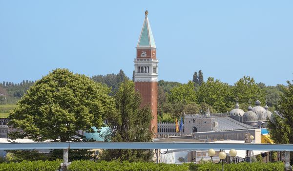 Miniature of St Marks Campanile in Venice in the theme park "Italy in miniature" (Italia in miniature).