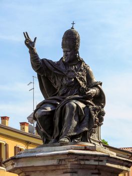 Statue of Pope Paul V in Rimini, Italy.