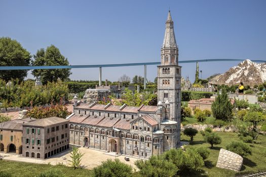 Rimini, Italy - June 13, 2017: Italy in miniature, a thematic park in Emilia Romagna. Was built Ivo Rambaldi in 1970