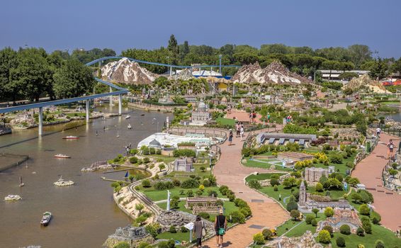 Rimini, Italy - June 13, 2017: Italy in miniature, a thematic park in Emilia Romagna. Was built Ivo Rambaldi in 1970