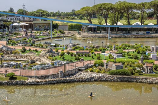 Rimini, Italy - June 13, 2017: Italy in miniature, a thematic park in Emilia Romagna. Was built Ivo Rambaldi in 1970