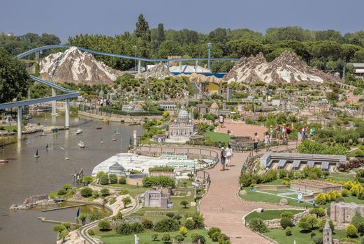 Rimini, Italy - June 13, 2017: Italy in miniature, a thematic park in Emilia Romagna. Was built Ivo Rambaldi in 1970