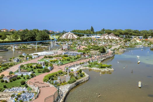 Rimini, Italy - June 13, 2017: Italy in miniature, a thematic park in Emilia Romagna. Was built Ivo Rambaldi in 1970