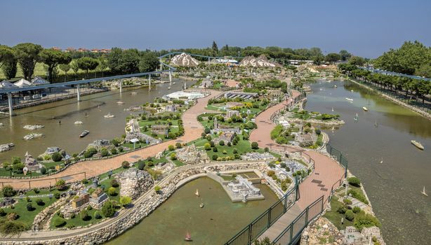 Rimini, Italy - June 13, 2017: Italy in miniature, a thematic park in Emilia Romagna. Was built Ivo Rambaldi in 1970