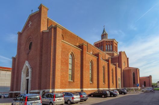Rimini, Italy - June 21, 2017: San Francesco catholic church in Rimini, Italy.