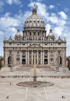 Rimini, Italy - June 13, 2017: Vatican and Saint Peter's Basilica (Rome) in the theme park "Italy in miniature" (Italia in miniature).