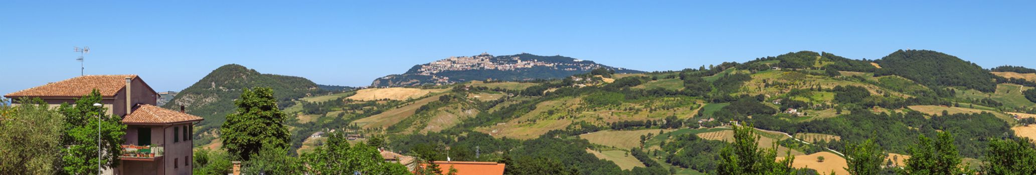 View of the San Marino from the San Leo city