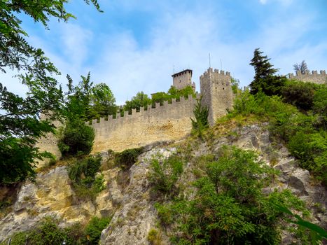 Fortress of San Marino on the rock