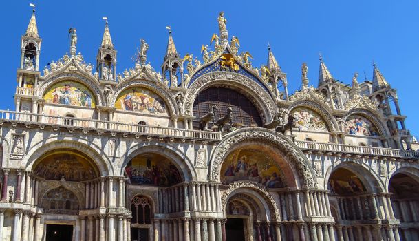 San Marco square in Venice, Italy. Thousands of tourists every month visit St Mark's Square.