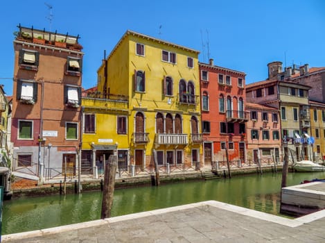 Venice, Italy - June 20, 2017: Architecture old city in Venice, Italy