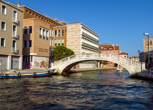 Venice, Italy - June 20, 2017: Colorful architecture in Venice, Italy