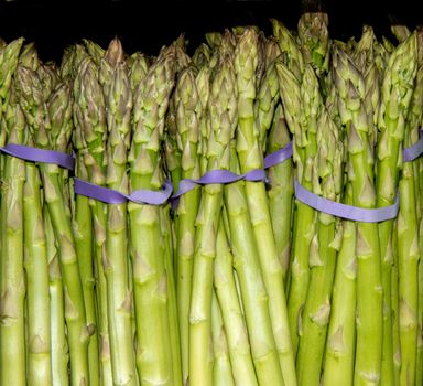 Bunches of asparagus for sale