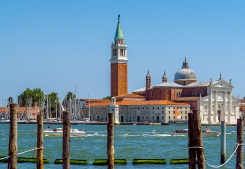 Venice, Italy - June 20, 2017: San Giorgio Maggiore Island in Venice, Italy