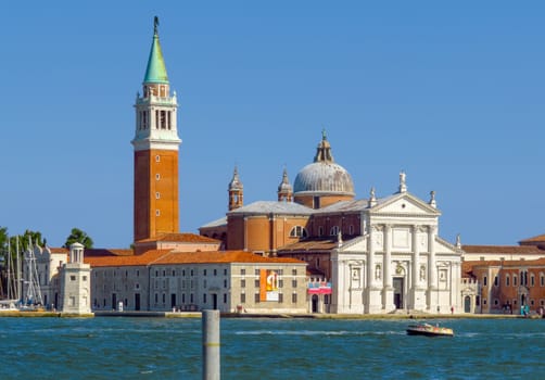 Venice, Italy - June 20, 2017: San Giorgio Maggiore Island in Venice, Italy